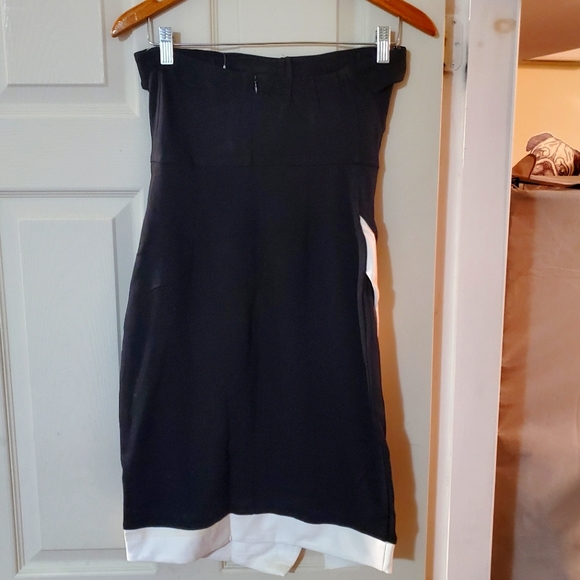 NWT Strapless Mini Black Dress - Picture 2 of 2